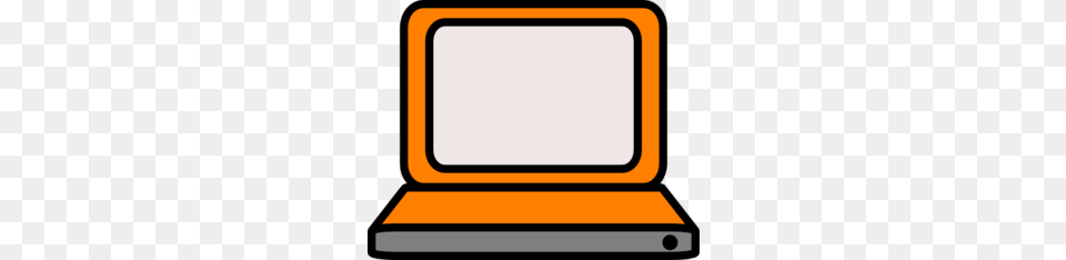 Orange Laptop Clip Art, Computer, Electronics, Pc, Computer Hardware Png Image