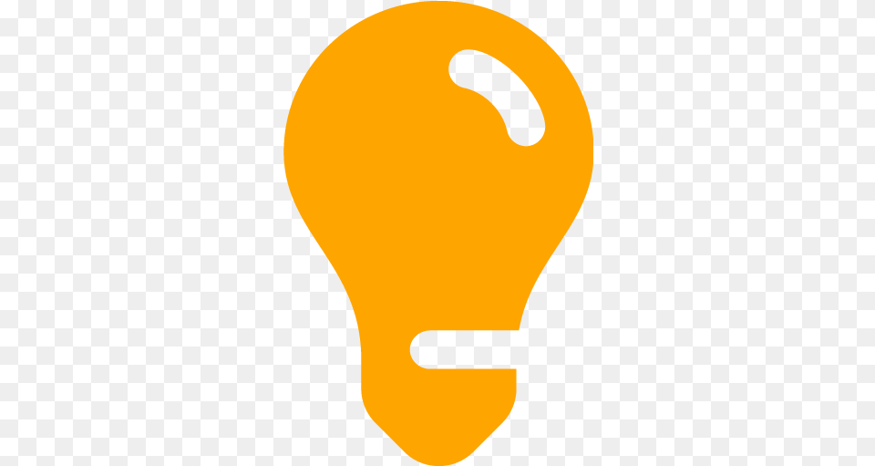 Orange Light Bulb 5 Icon Lamp, Lighting, Face, Head, Person Png