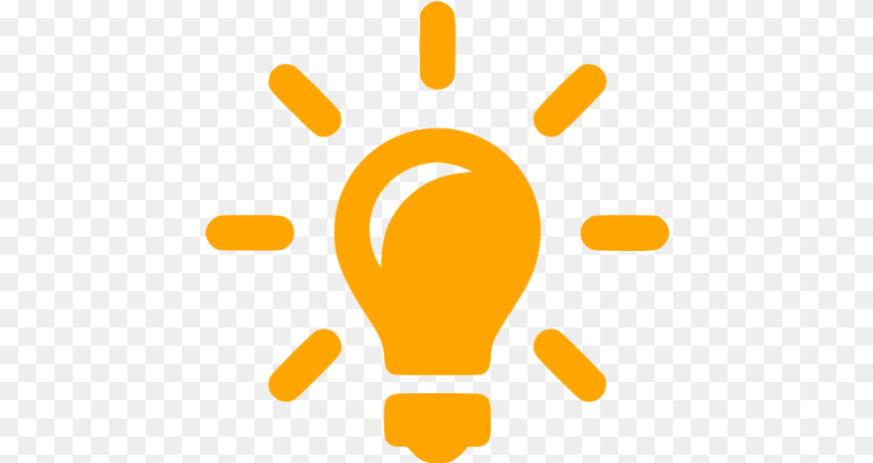 Orange Light Bulb Icons Icone De Ideia, Lightbulb, Smoke Pipe Free Png Download