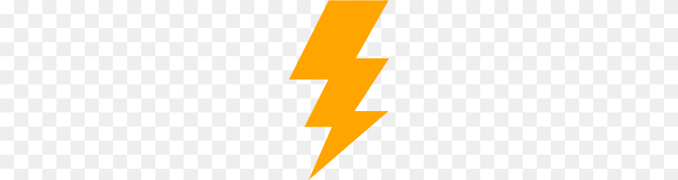 Orange Lightning Bolt Icon, Art Png