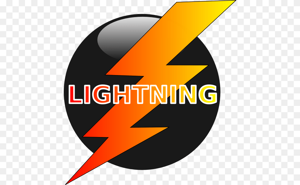 Orange Lightning Bolt Orange And Black Lightning Bolt, Logo, Rocket, Weapon Png