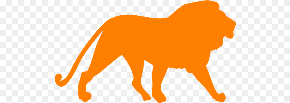 Orange Lion Clip Art Vector Clip Art Online Orange Lion, Animal, Mammal, Wildlife, Elephant Free Png Download