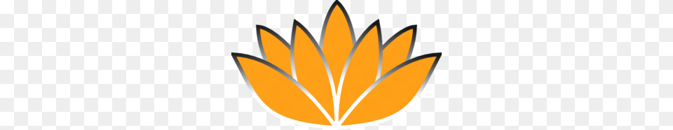 Orange Lotus Flower Silver Trim Clip Art, Plant, Leaf, Logo, Petal Png Image