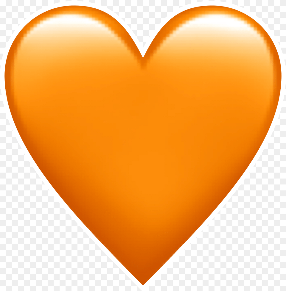 Orange Love Heart Emoji, Balloon Png