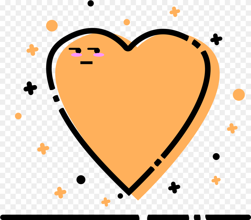 Orange Love Shape Meb Style Texture Border And, Heart Free Transparent Png