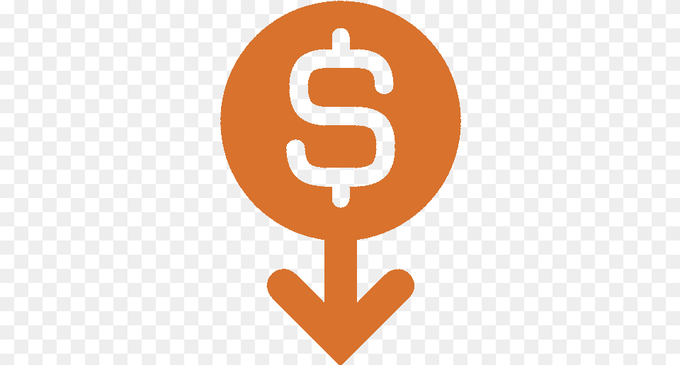 Orange Lower Costs Icon Emblem, Sign, Symbol Free Png Download