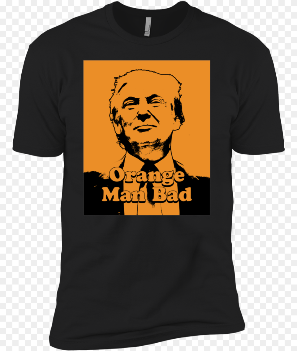 Orange Man Bad Npc Meme Diversity Shirt Premium T Shirt, Clothing, T-shirt, Adult, Male Free Png