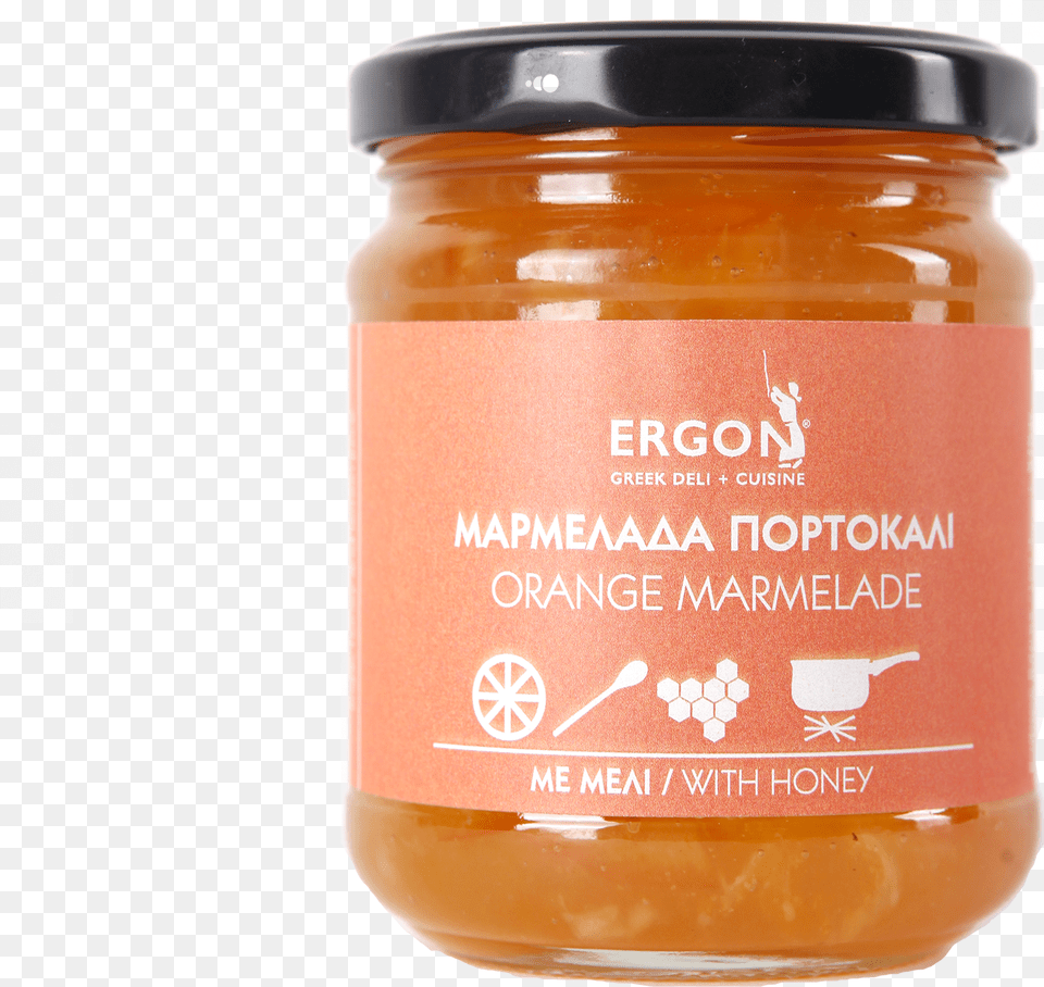 Orange Marmalade With Honey 270gr Chutney, Food, Jam, Ketchup, Jar Png