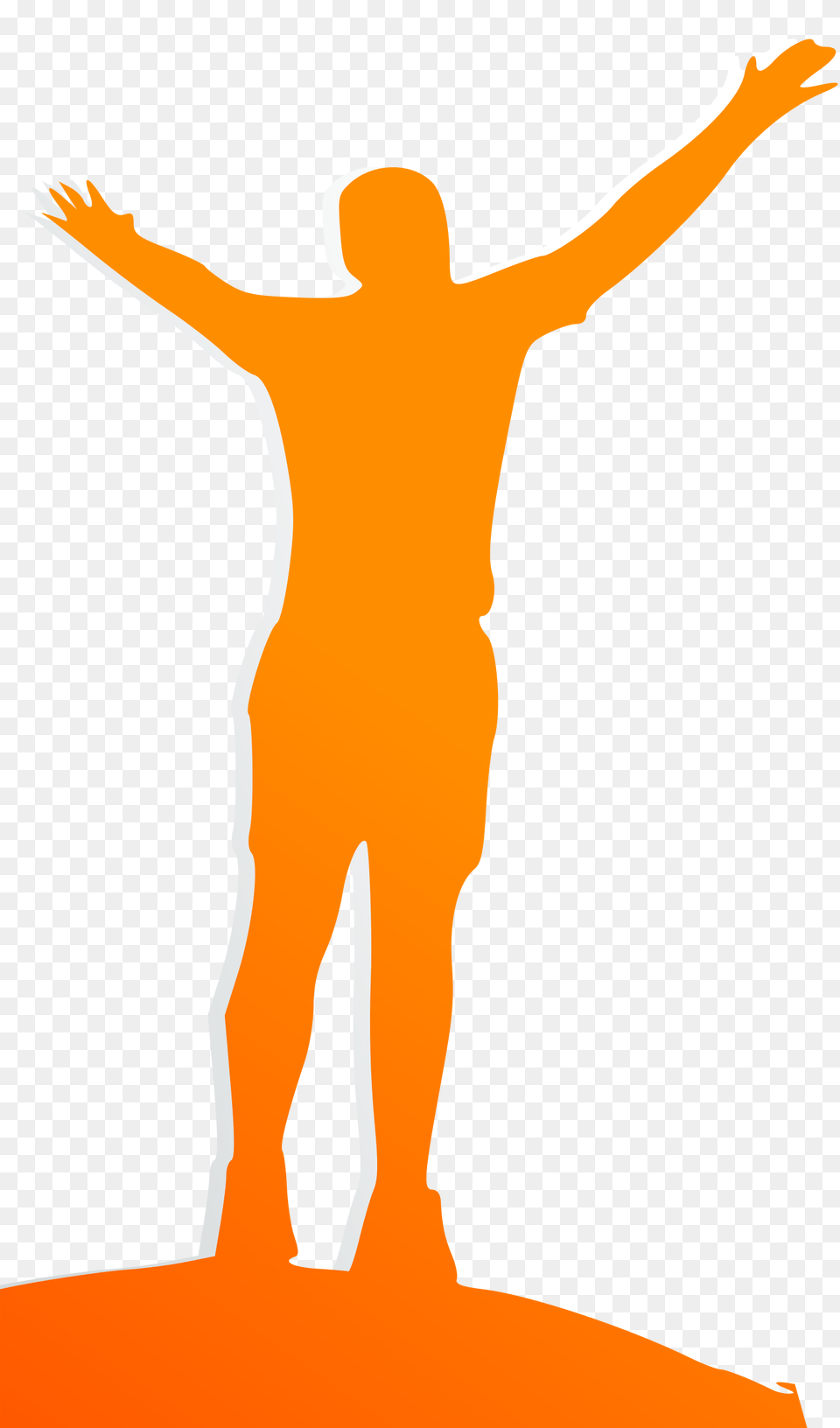 Orange Men Clipart, Person, Back, Body Part Png Image
