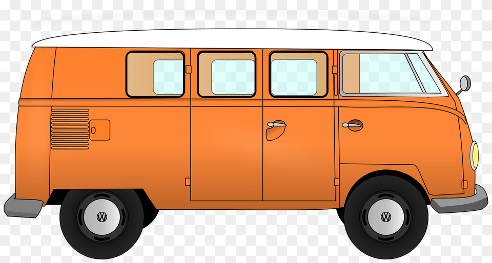 Orange Minibus Clipart, Caravan, Transportation, Van, Vehicle Free Png