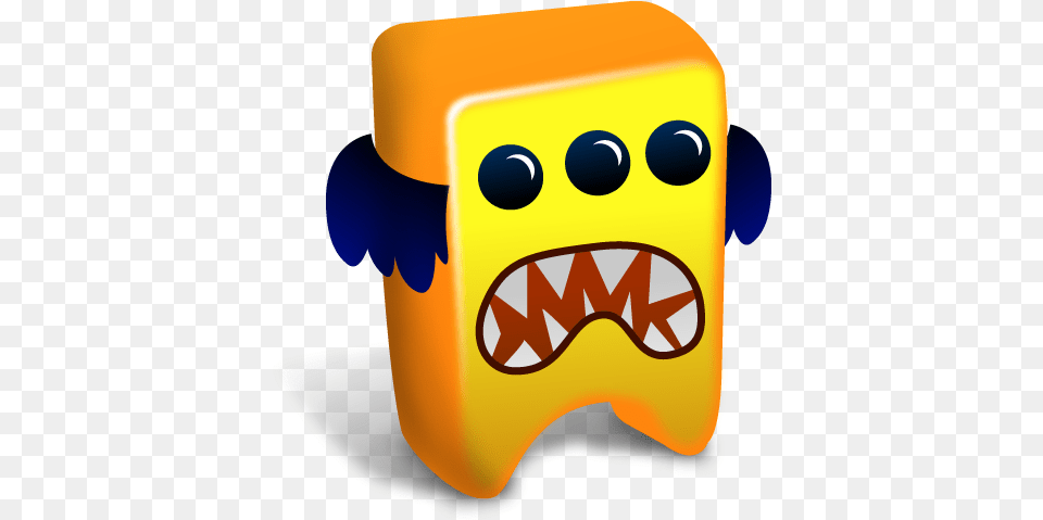 Orange Monster With Three Eyes Icon Clipart Monster Icons Packs Png Image