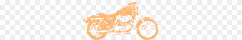 Orange Motor Cycle Harley Davidson Clip Art, Machine, Motorcycle, Spoke, Transportation Png