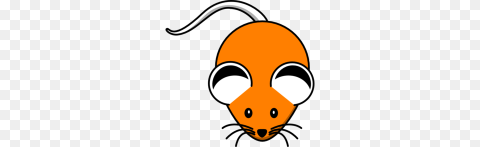 Orange Mouse Black Ears Clip Art Png