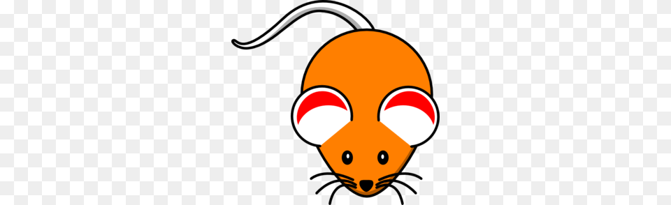 Orange Mouse Red Ears Clip Art, Electronics, Computer Hardware, Hardware Free Transparent Png