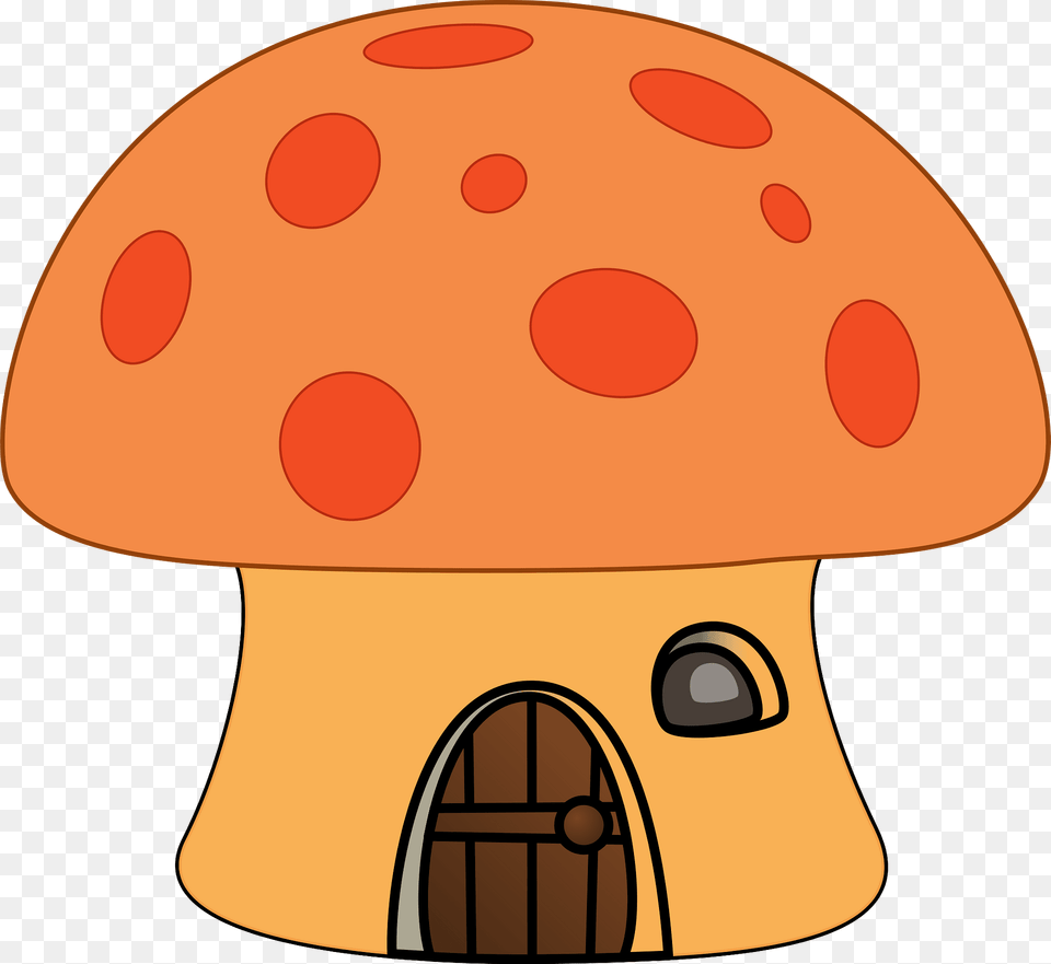 Orange Mushroom House Clipart, Fungus, Plant, Agaric Free Png Download