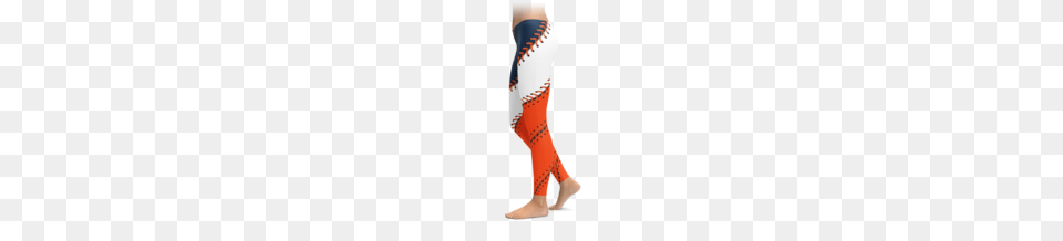 Orange Navy Baseball Stitch Leggings Brave New Look, Pants, Clothing, Adult, Person Free Png