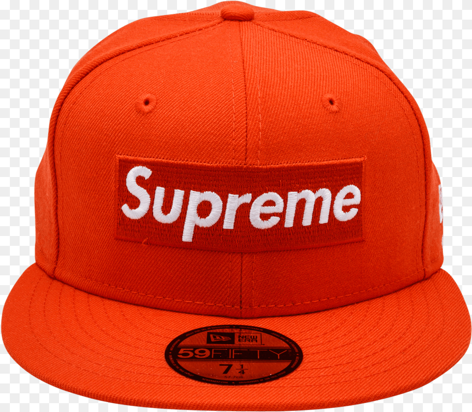 Orange Nike Logo Supreme, Baseball Cap, Cap, Clothing, Hat Free Png Download