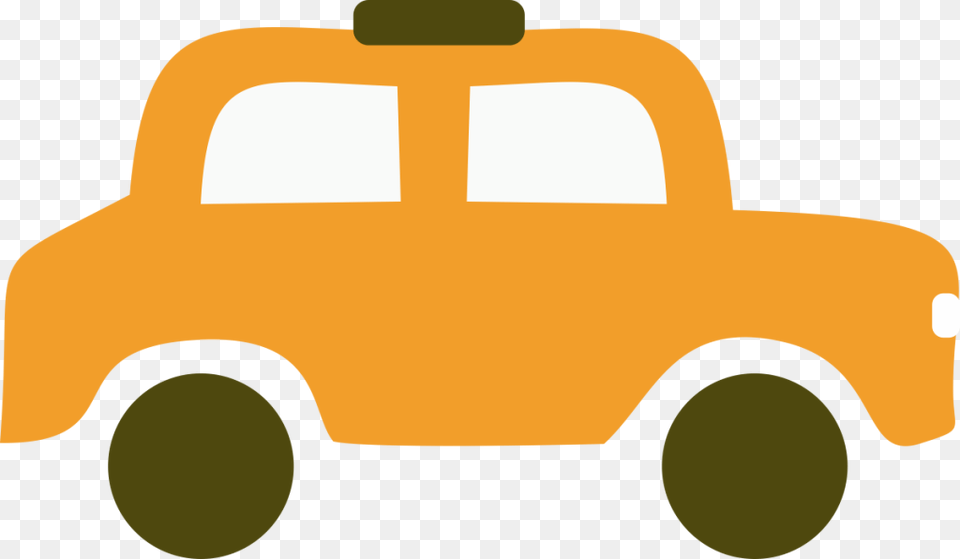 Orange Old Car Clipart, Taxi, Transportation, Vehicle Png