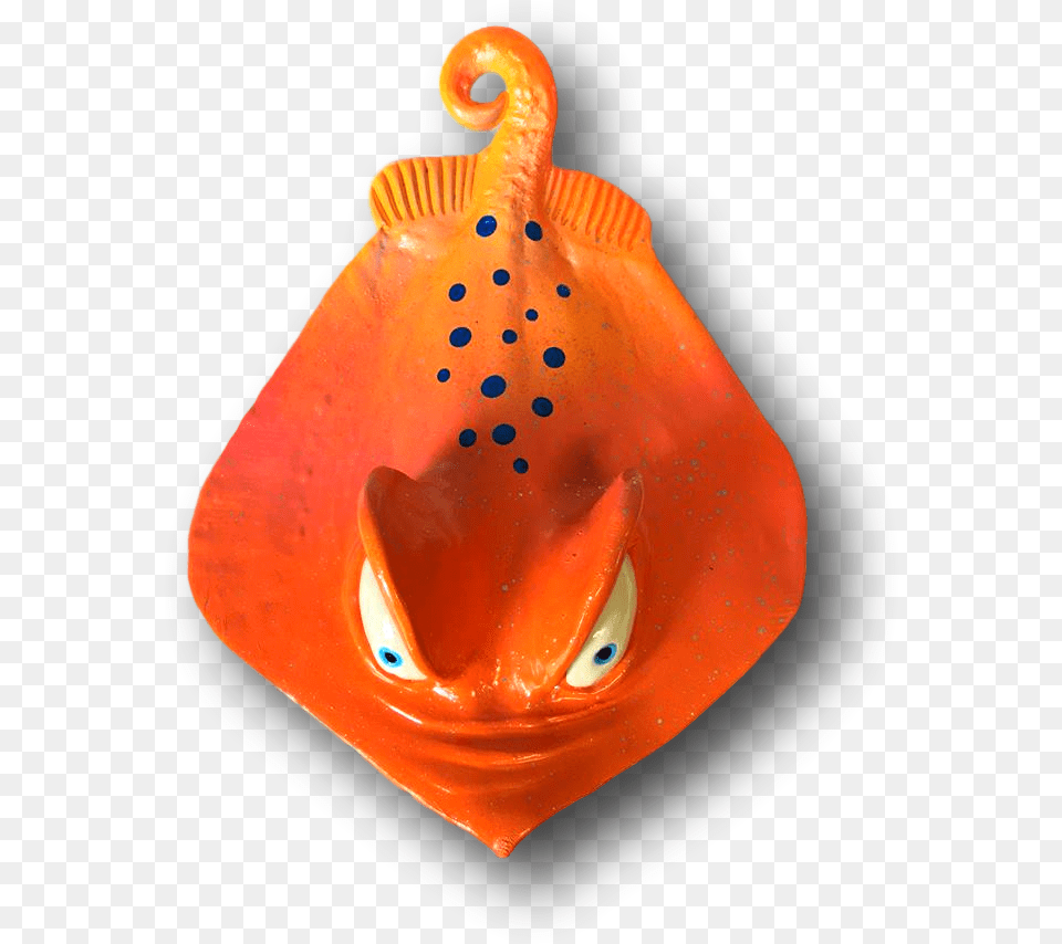 Orange Oscar Stingray Fish With Attitude Animal, Sea Life, Manta Ray Free Png Download