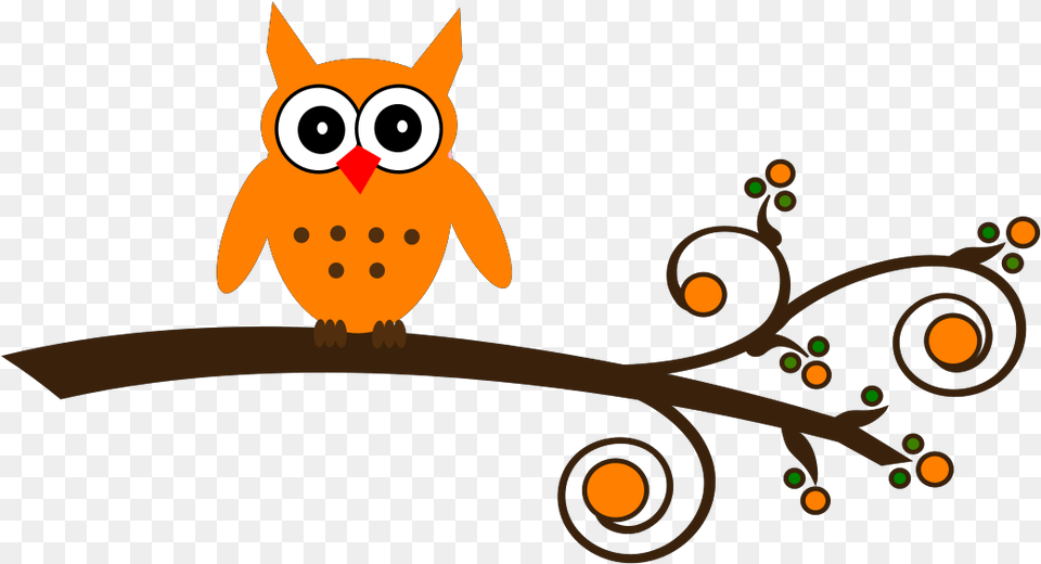 Orange Owl Purple Owl Clipart On A Branch, Animal, Cat, Mammal, Pet Png Image
