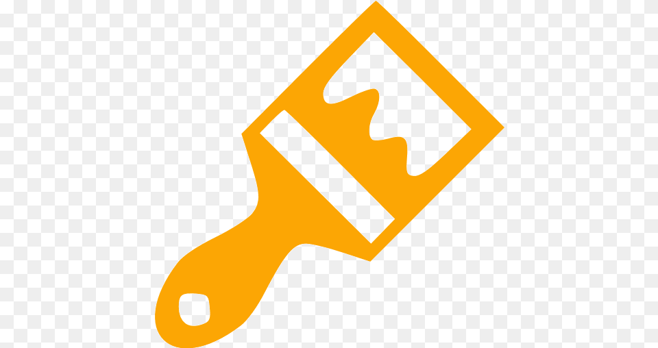 Orange Paint Brush Icon Paint Brush Icon Orange, Device, Tool Png Image