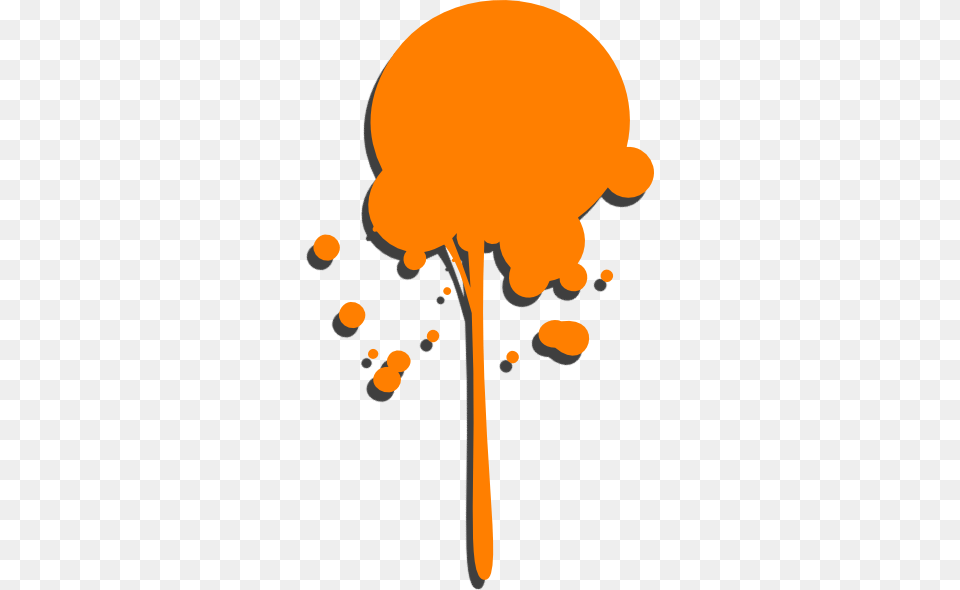 Orange Paint Drip Clip Art, Cutlery Free Png