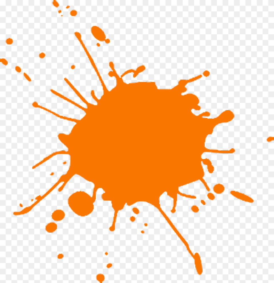 Orange Paint Splat Remixit Paint Splash Vector, Stain, Person, Plant, Pollen Free Png Download