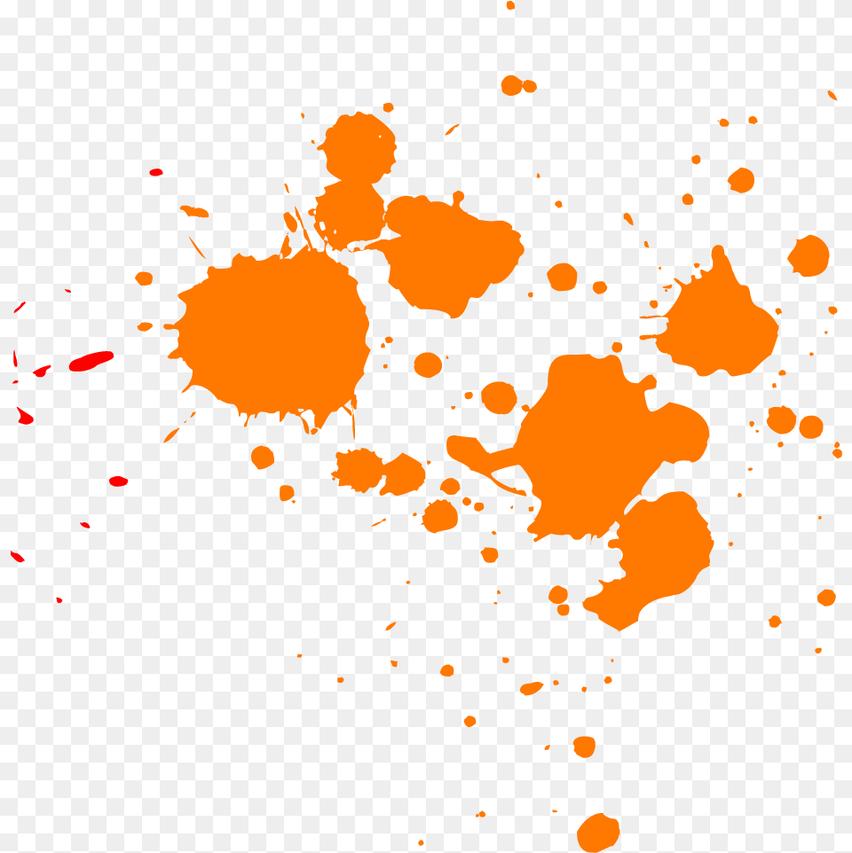 Orange Paint Splatter, Stain, Baby, Person, Texture Free Png Download