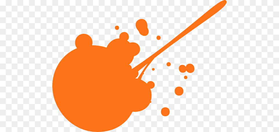 Orange Paint Splatter Clip Art, Cutlery, Spoon, Animal, Bear Free Transparent Png