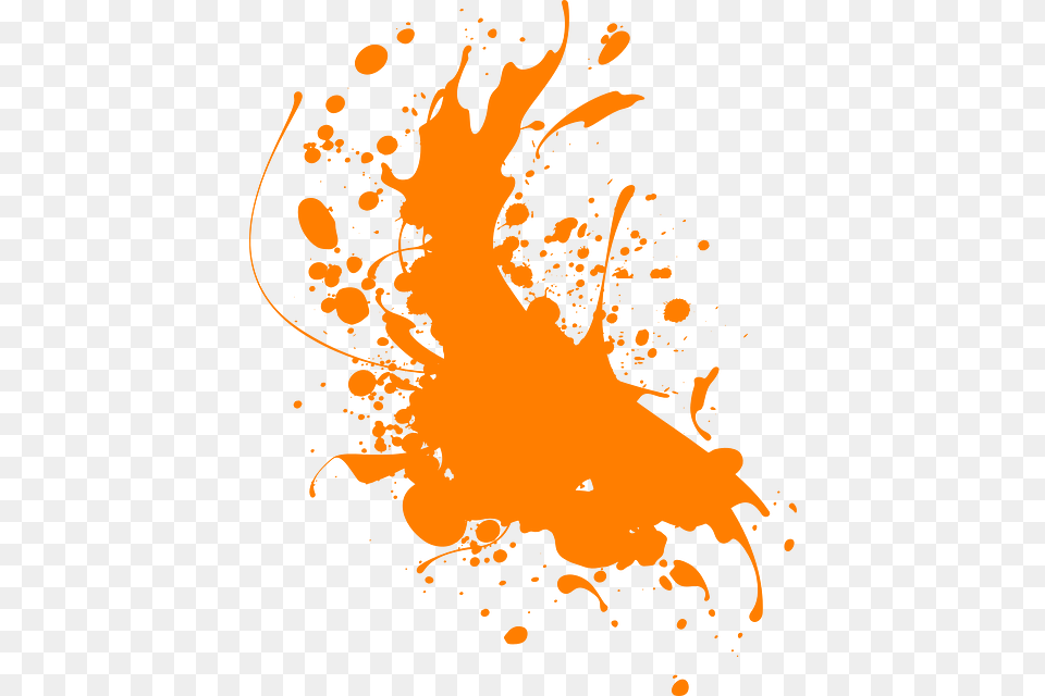 Orange Paint Splatter Orange Paint Splatter White Board, Art Free Transparent Png