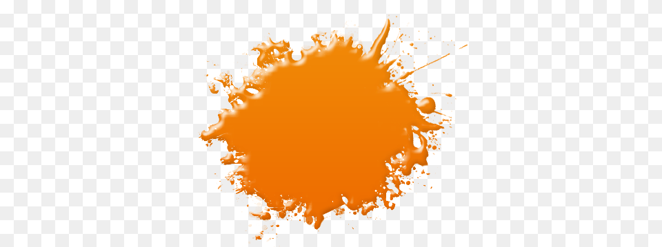 Orange Paint Splatter Transparent Paint Splash Icon, Stain, Fire, Flame, Plant Free Png