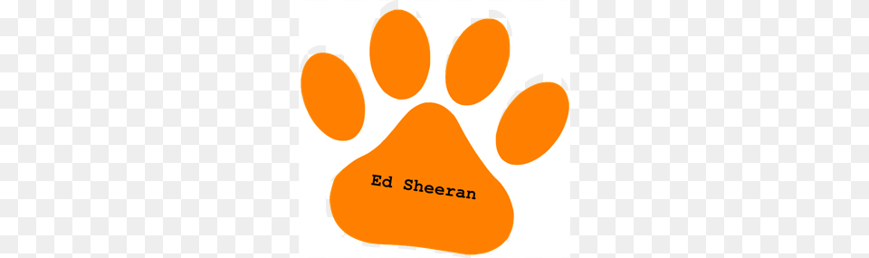 Orange Paw Ed Sheeran Text Clip Arts For Web, Cushion, Home Decor, Food, Ketchup Png