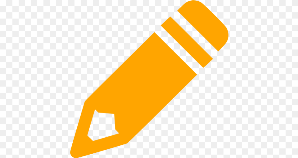 Orange Pencil Icon Yellow Pencil Icon, Crayon Free Png