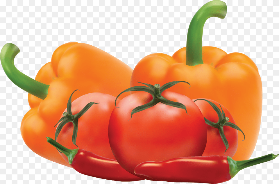 Orange Pepper, Food, Produce, Bell Pepper, Plant Png