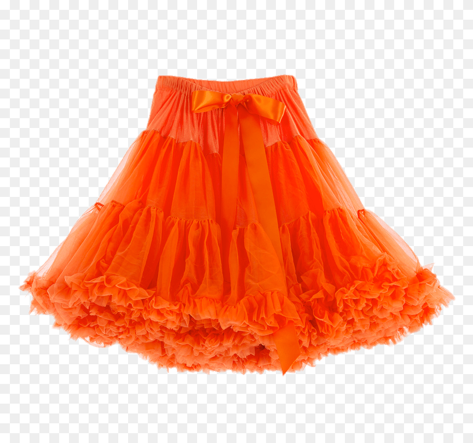 Orange Petticoat, Clothing, Skirt, Miniskirt, Blouse Free Png Download