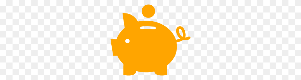 Orange Piggy Bank Icon, Art Png Image