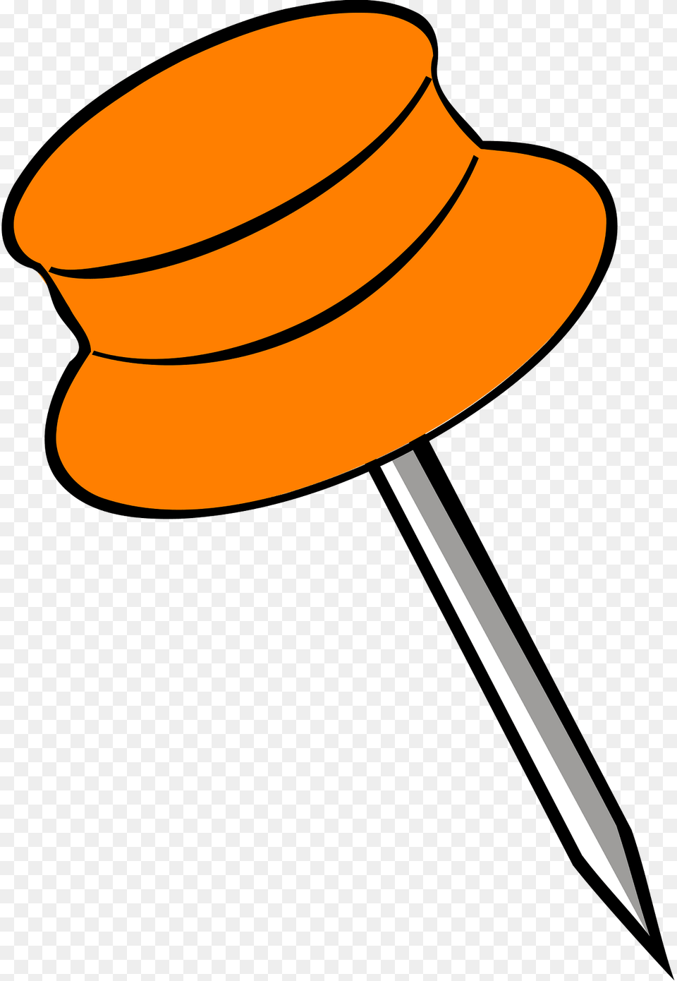 Orange Pin Clipart Free Transparent Png