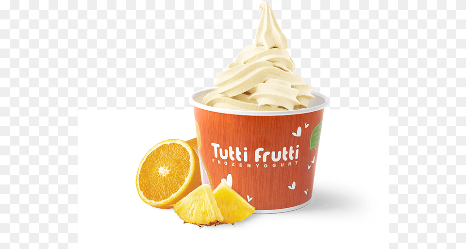 Orange Pineapple Sorbet Tutti Frutti Gummy Bears, Cream, Dessert, Food, Ice Cream Free Png Download