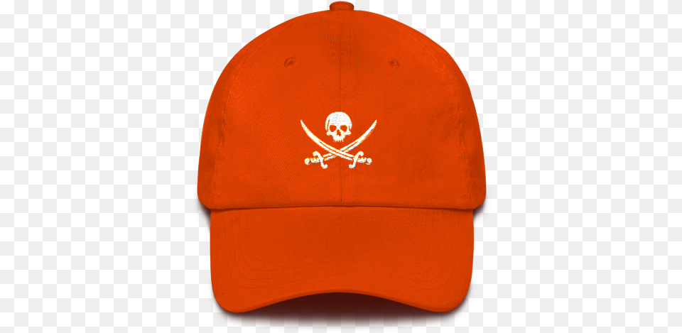 Orange Pirate Flag Dad Hat Baseball Cap, Baseball Cap, Clothing Png