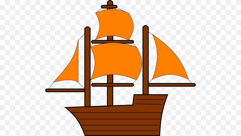 Orange Pirate Ship Clip Art, Boat, Sailboat, Transportation, Vehicle Free Png Download