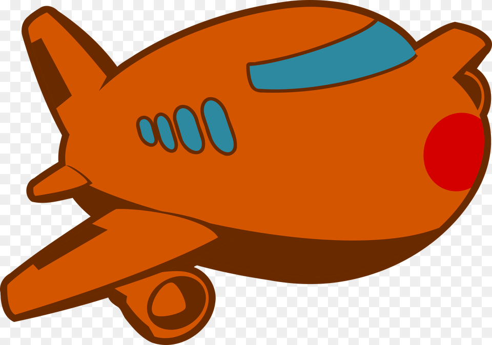 Orange Plane Clipart, Aircraft, Transportation, Vehicle, Airship Free Png Download