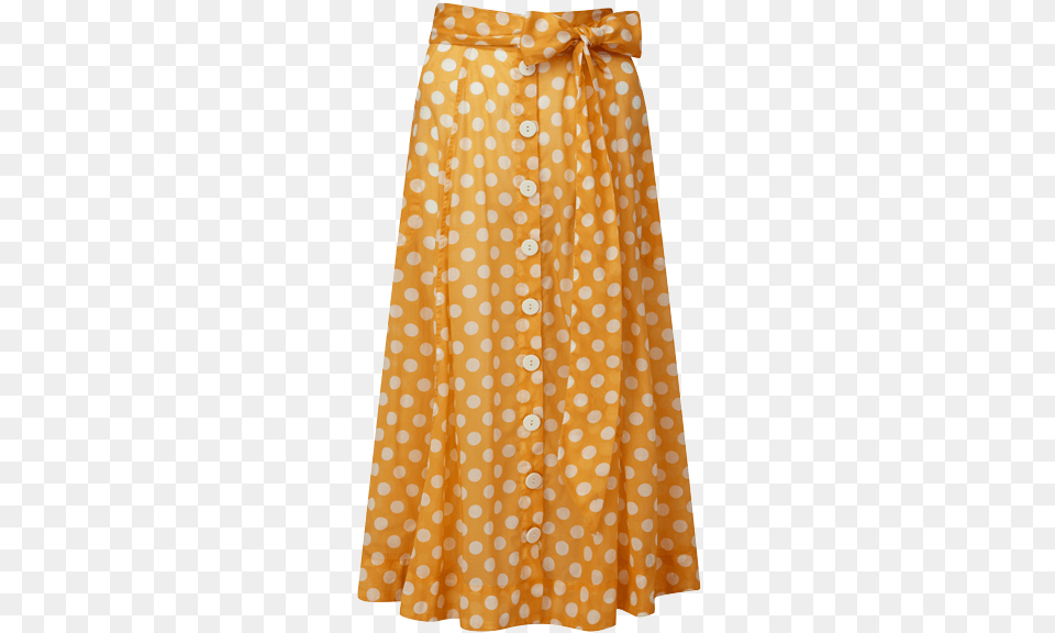 Orange Polka Dot Beach Skirt Polka Dot, Clothing, Pattern, Blouse Free Png Download
