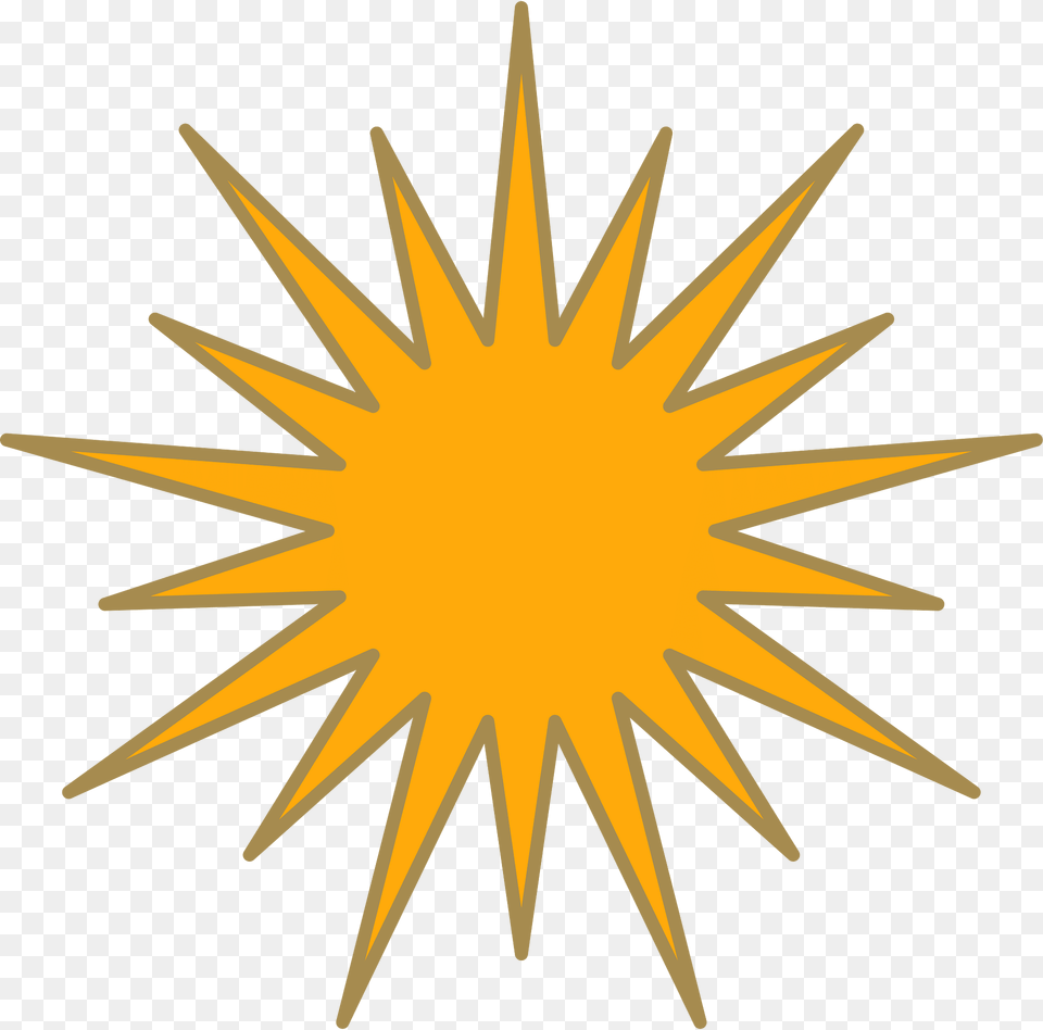 Orange Polygone Star Clipart, Nature, Outdoors, Sky, Sun Free Transparent Png