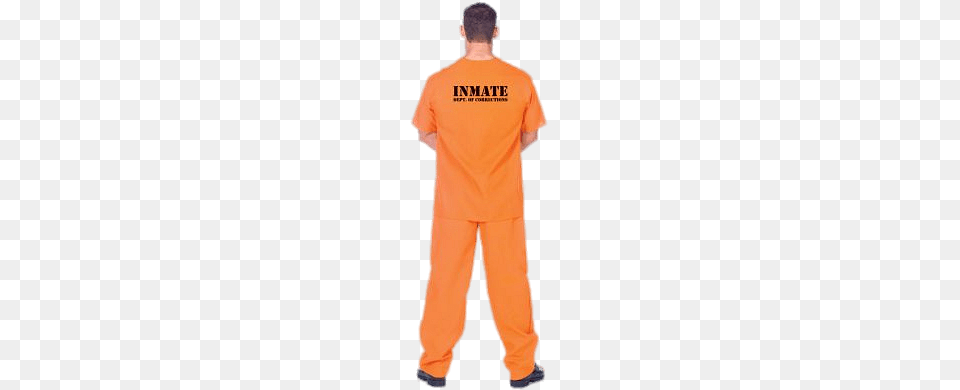 Orange Prison Outfit Inmate, Adult, Male, Man, Person Free Png Download