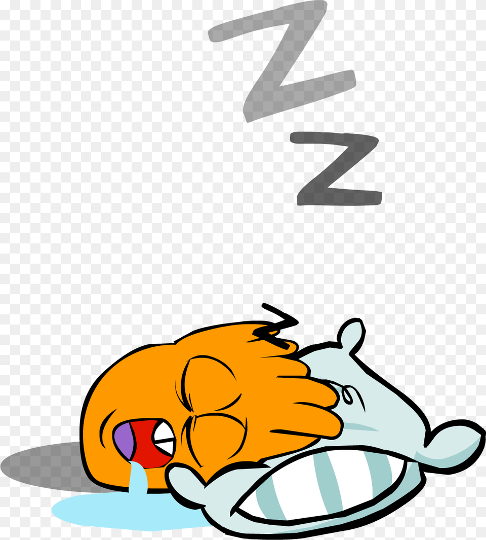 Orange Puffle Sleep Club Penguin, Cartoon, Animal, Fish, Sea Life Png Image