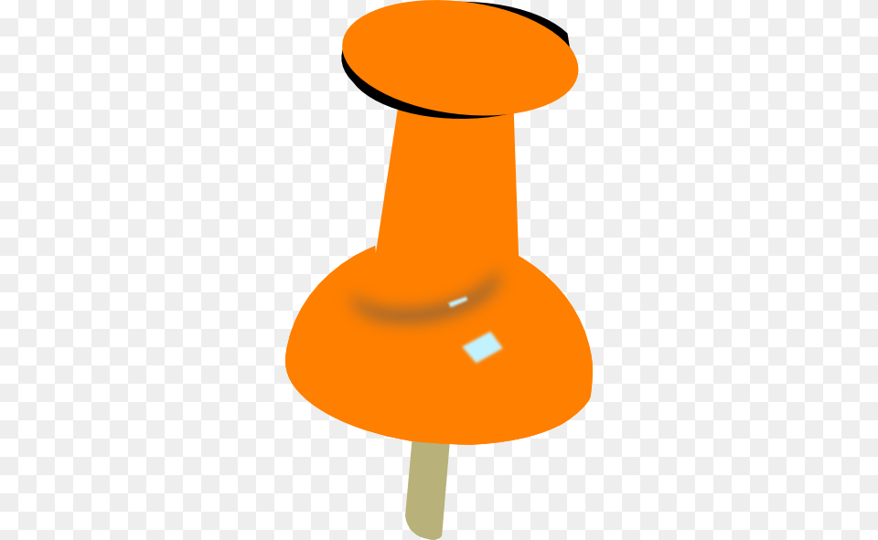 Orange Push Pin Clip Art Png Image