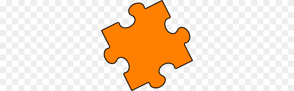 Orange Puzzle Piece Clip Art, Game, Jigsaw Puzzle Png Image