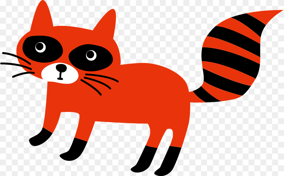 Orange Raccoon Clipart, Animal, Cat, Mammal, Pet Free Transparent Png