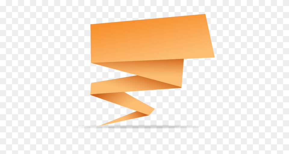 Orange Rectangular Origami Banner, Paper, Art, Advertisement Free Transparent Png
