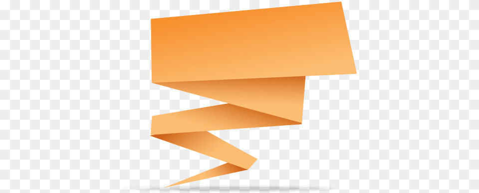Orange Rectangular Origami Banner Transparent U0026 Svg Banner Naranja, Paper, Plywood, Wood, Art Png Image